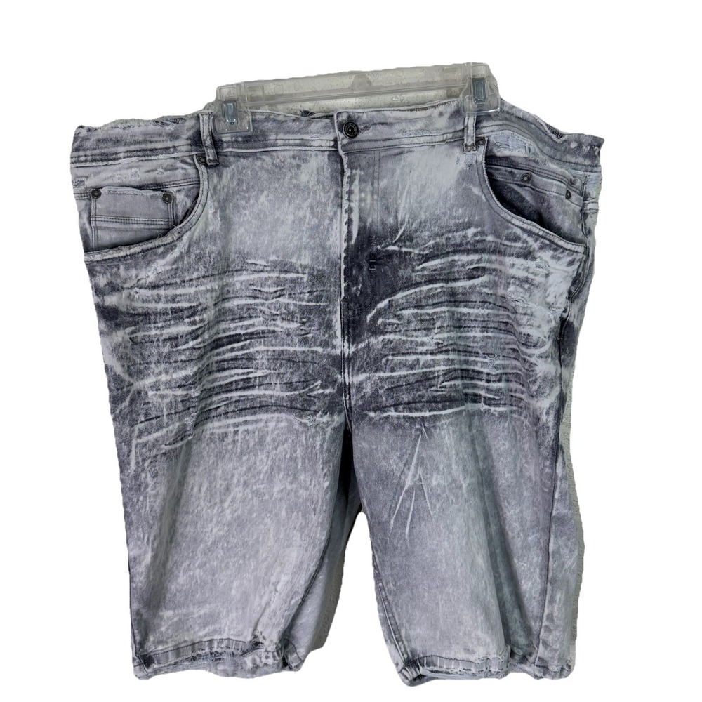 Truth Substance Jean Shorts Mens 46x11‎ Distressed Stretch Denim Gray Grunge
